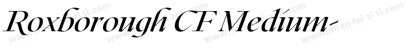 Roxborough CF Medium字体转换